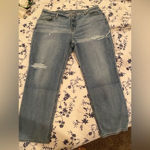 Ripped Old Navy Mid Rise Boyfriend Jeans
